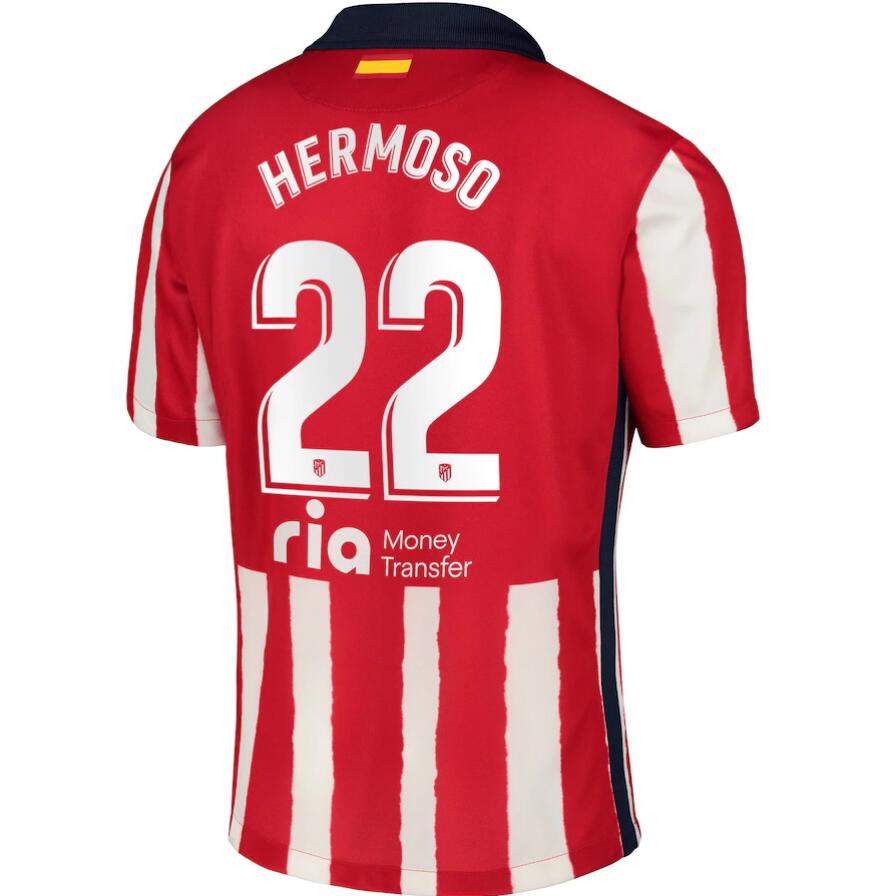 Atlético de Madrid Home Kit Soccer Jersey with Hermoso 22 printing 2020/21